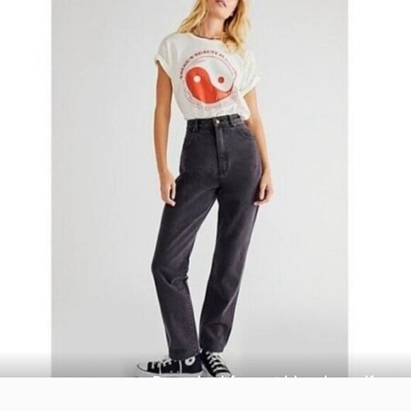ROLLAS High Rise Elle Black Womens Jeans - Picture 1 of 11
